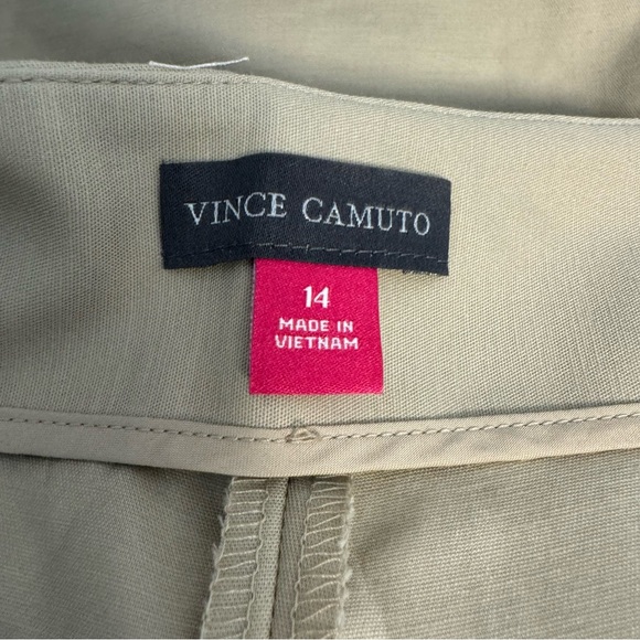 NWT Vince Camuto High Rise Tan Slacks Pants Womans 14 - Picture 4 of 8